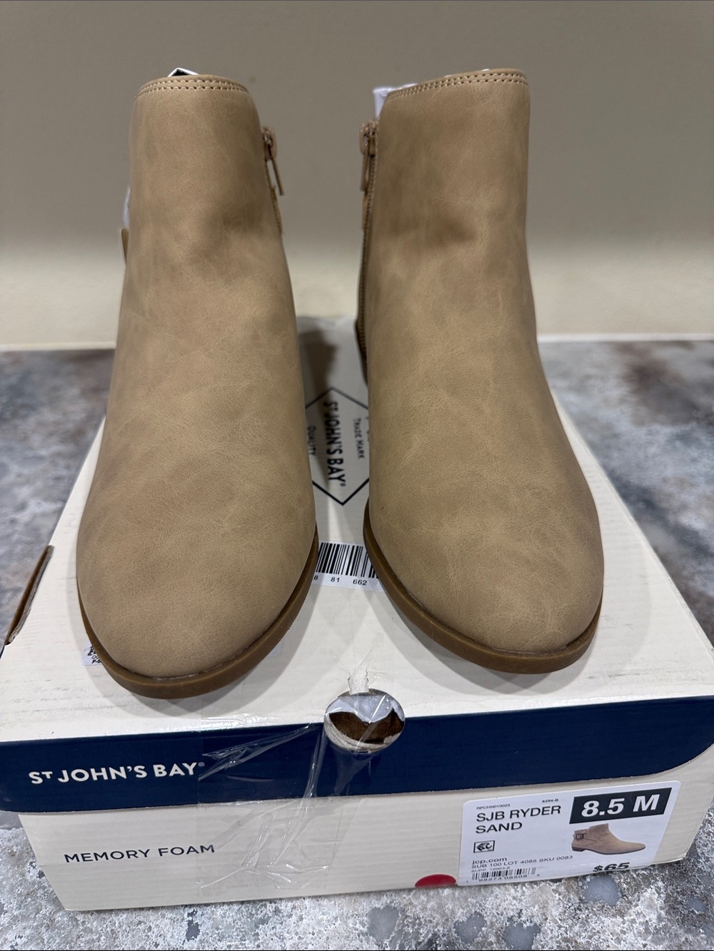 St. John's Bay Sand Ankle Booties